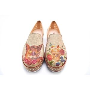 Goby Art Sneaker Cat & Skull Sneakers  – Women’s US 10/EU 41